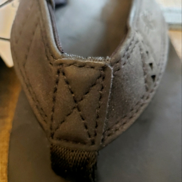 REDVOLUTION New Kids Classic PU Flip Flop Boys Kai Beach Sandals Kai Black SZ 1 - Picture 4 of 6